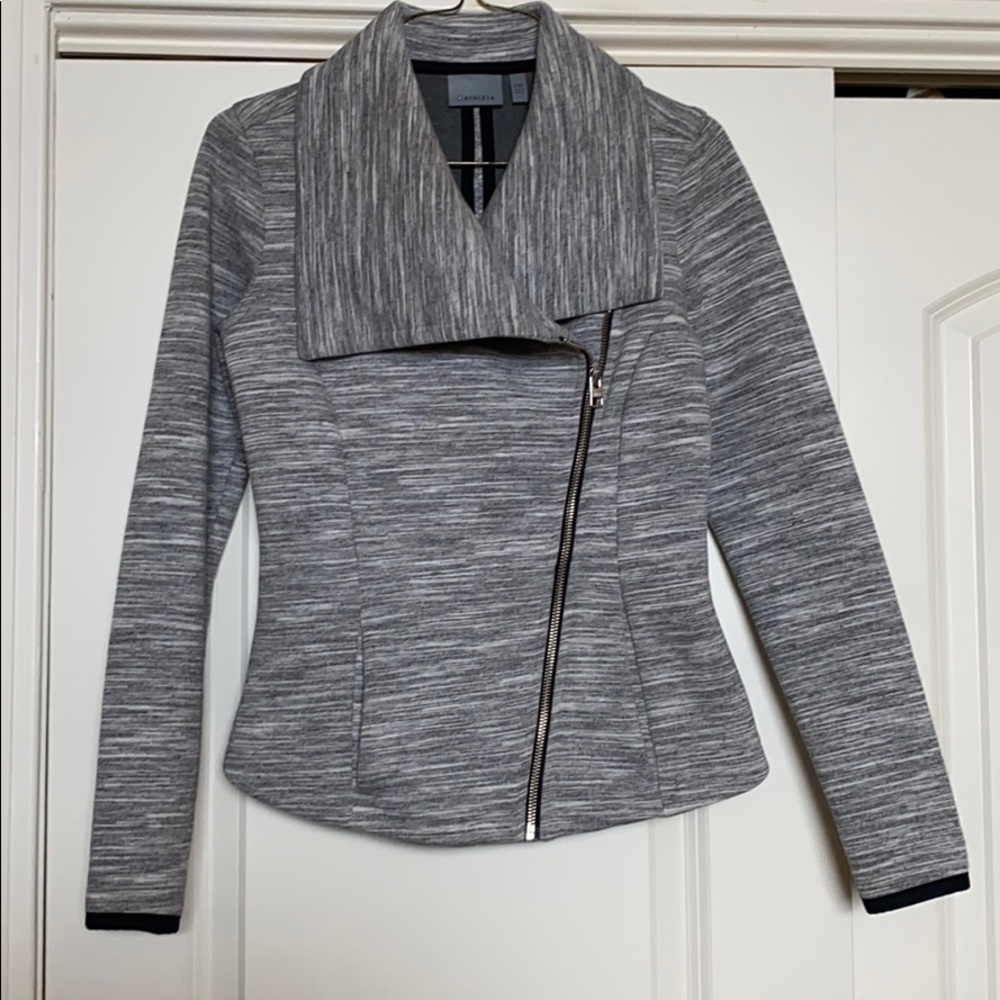 Athleta Heathered Gray Jacket Sz XXS